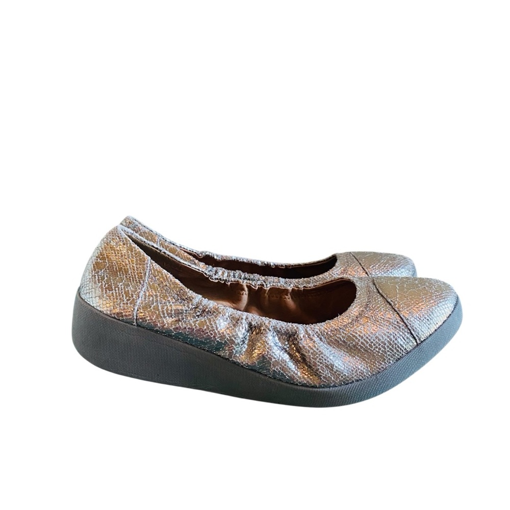 Fitflop Metallic Rose Gold Ballet Flats